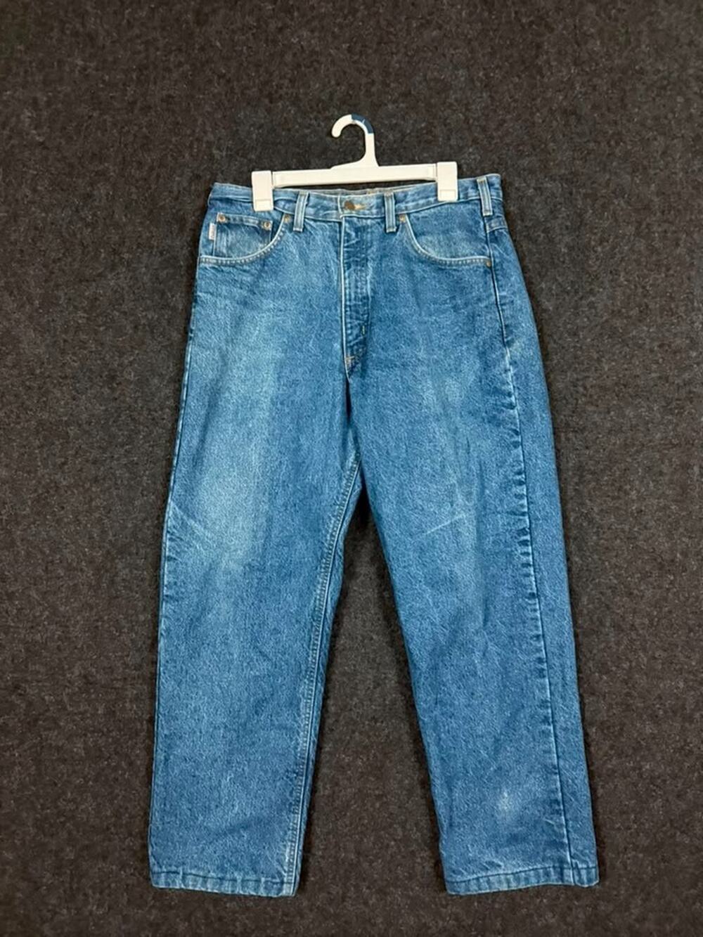 Carhartt B21 DST Men's Relaxed Fit Jeans 34x32 Blue Denim Workwear